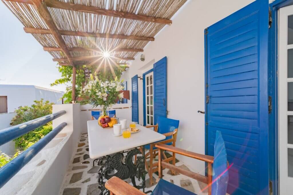 Hotel Antonina, em Agia Anna. Foto: Fernanda Antônia Bernardes