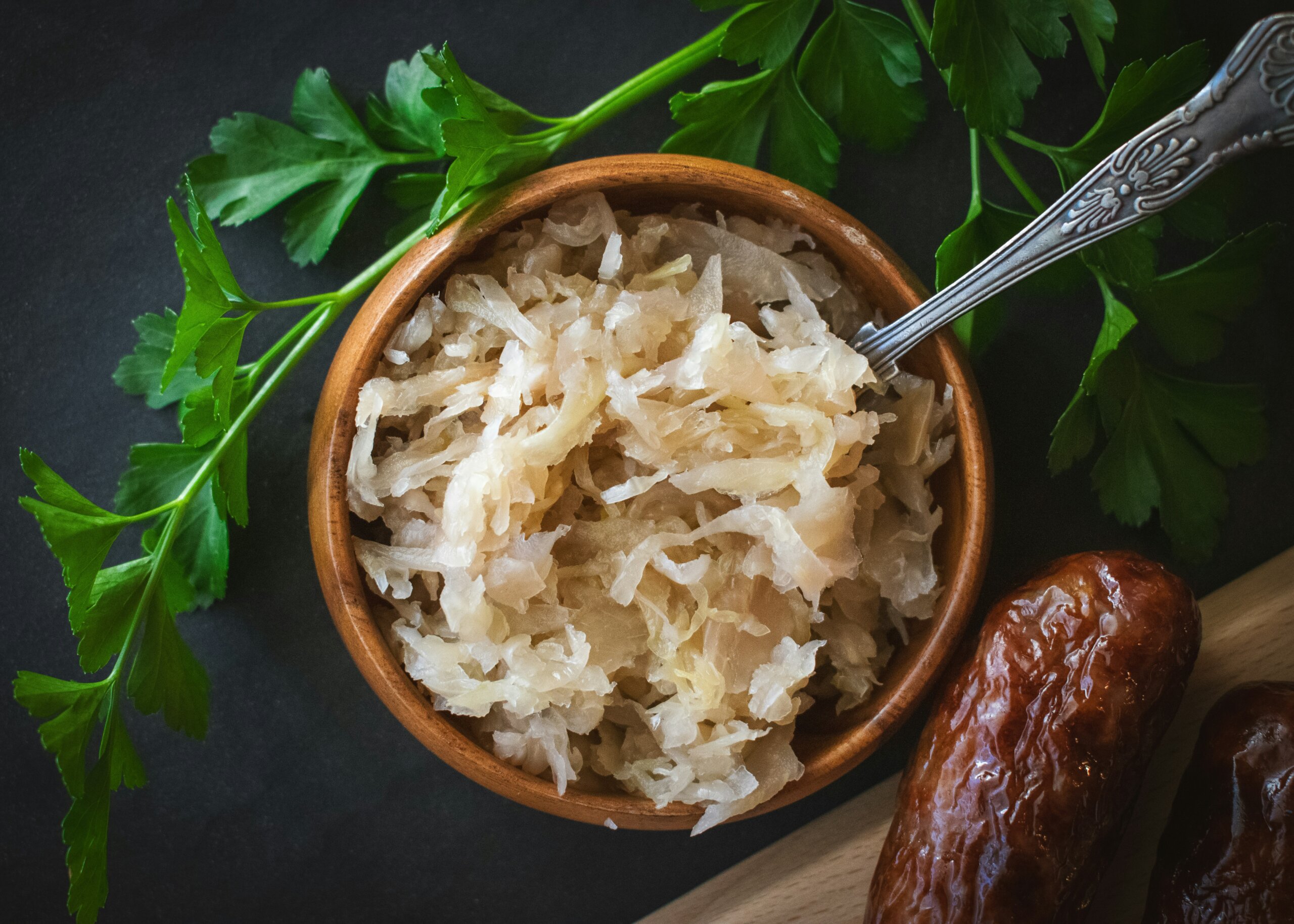Na foto, chucrute, prato de fermentação natural típico da Alemanha